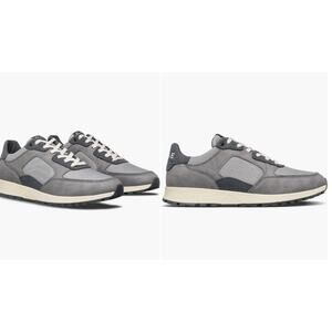 Clae Mens Joshua Sneakers 10.5 Gray & Vanilla Colorway Genuine Leather Lace Up